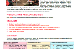    Sourcing Forum Meeting Overview Luxembourg November 2017