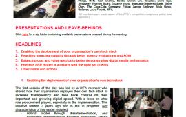    Sourcing Forum Meeting Overview Singapore October 2018