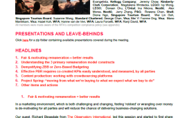    Sourcing Forum Meeting Overview Singapore April 2018